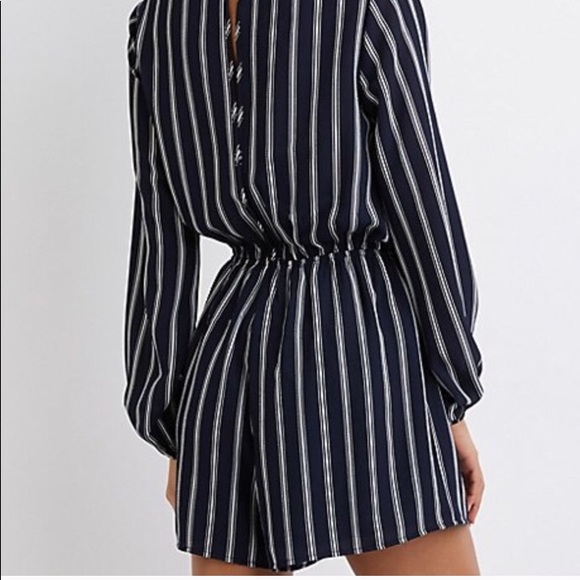 Blue striped romper from Charlotte Russe - Picture 2 of 7